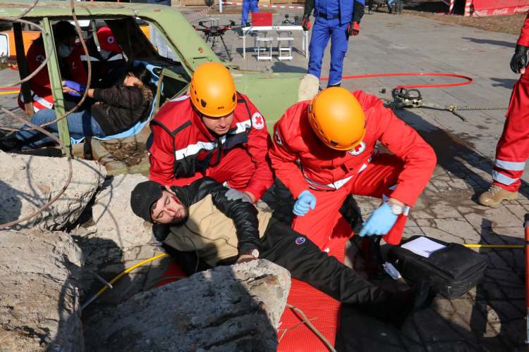 First Aid and Rescue operations exercise in Gyumri