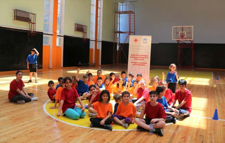The ARCS organized a sports event with the participation of 32 refugees and NK displaced children in Armenia
