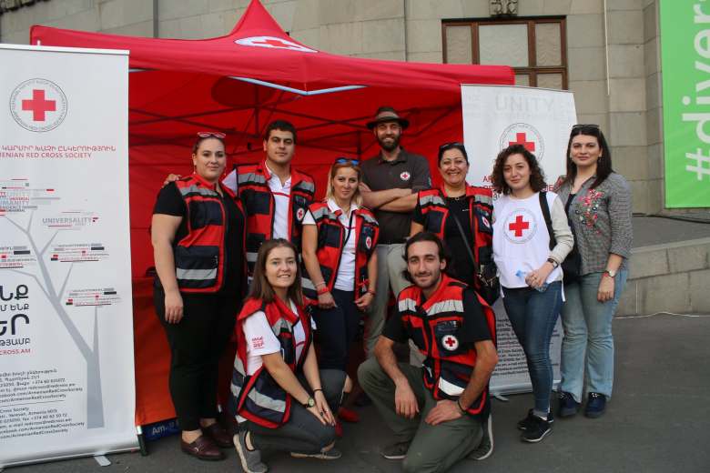 Danish Red Cross Røde Kors Goodwill Ambassador Mr. Pedersen visited ARCS First Aid point