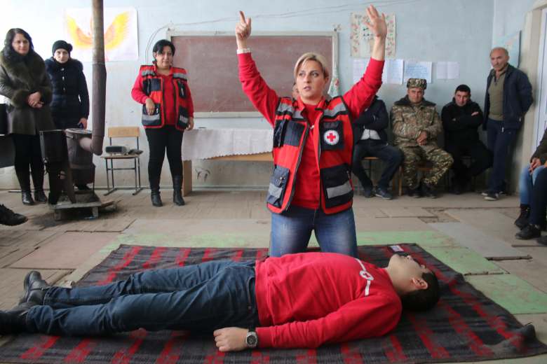 First Aid training for children from Geghamasar