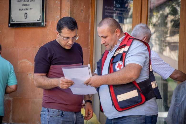 The Armenian Red Cross Society responds to the humanitarian needs of affected and internally displaced people 