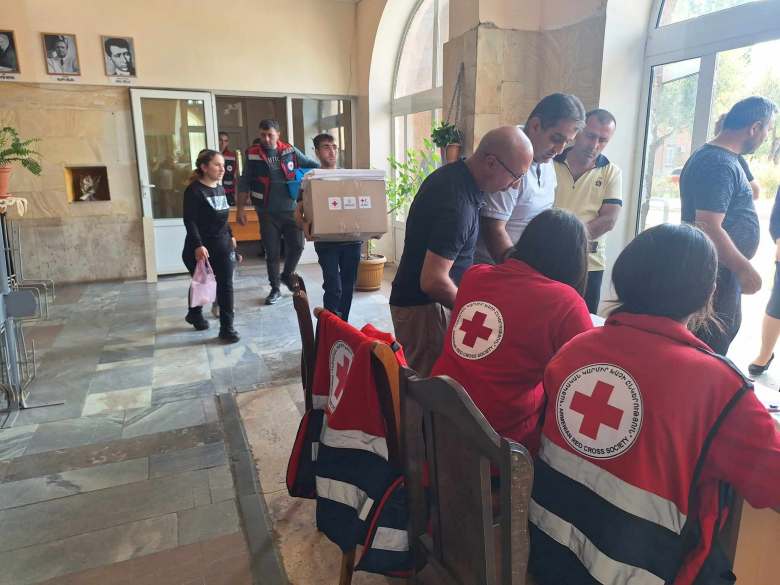 The Armenian Red Cross Society continues to support the displaced people